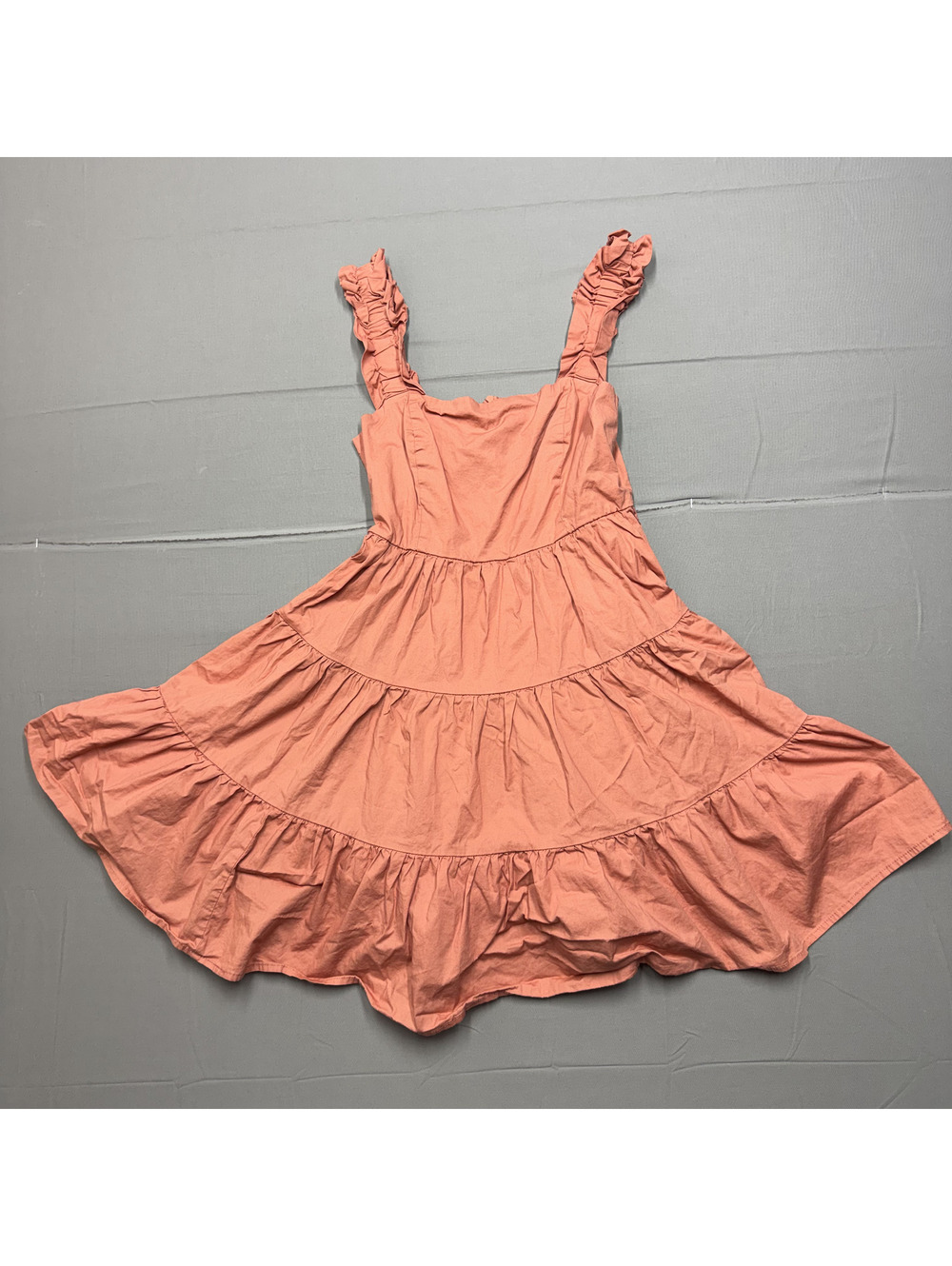 Altard State Womens Braxen Cotton Tiered Ruffle Dress S Terracotta Cottagecore